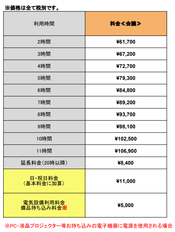 料金プラン説明